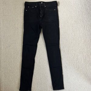 Rag & Bone high-rise Skinny ankle length black jeans size 31